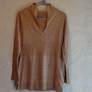 Chic V-Neck Tan Sweater for Women